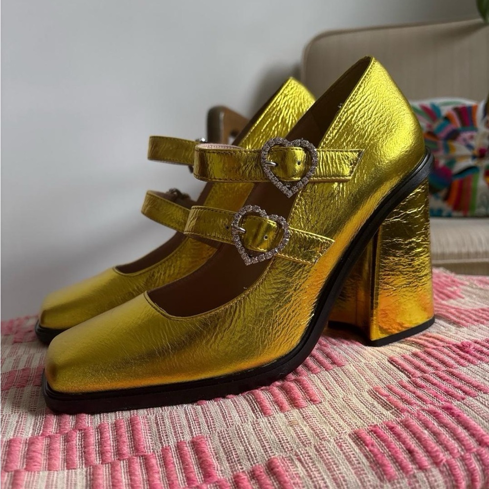 Vivetta Gold Mary Jane Heels size 38
